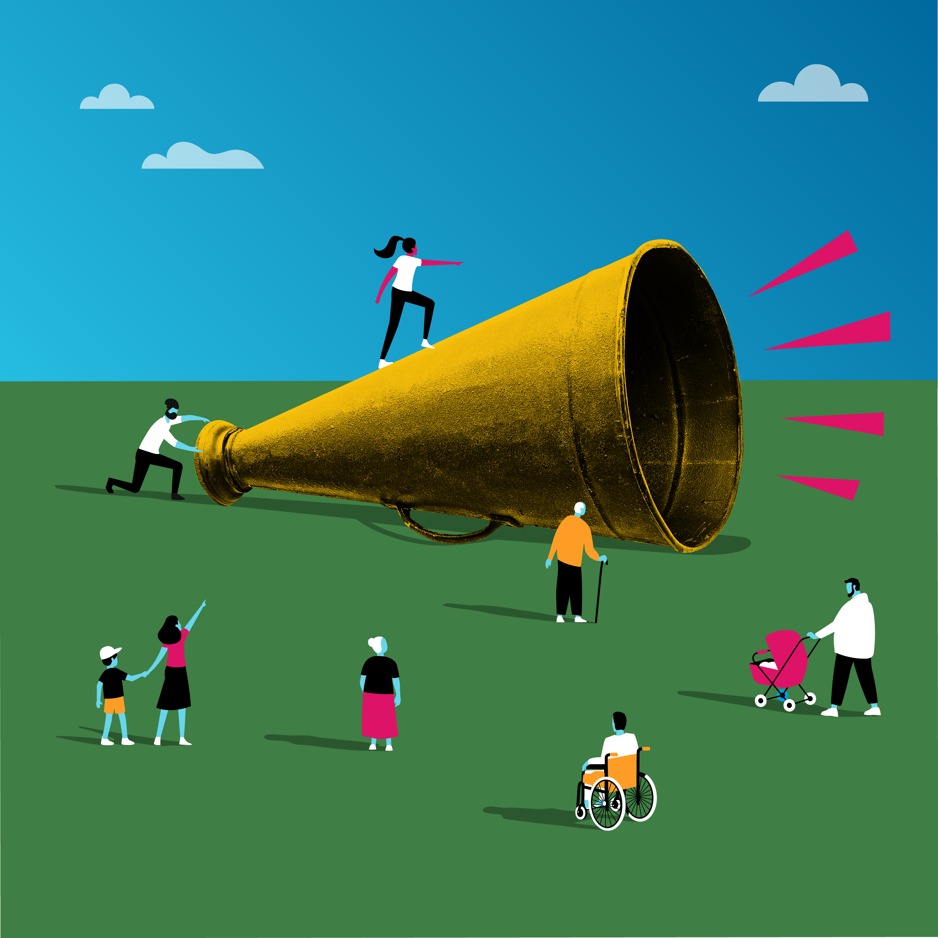Speak up in your community time graphic