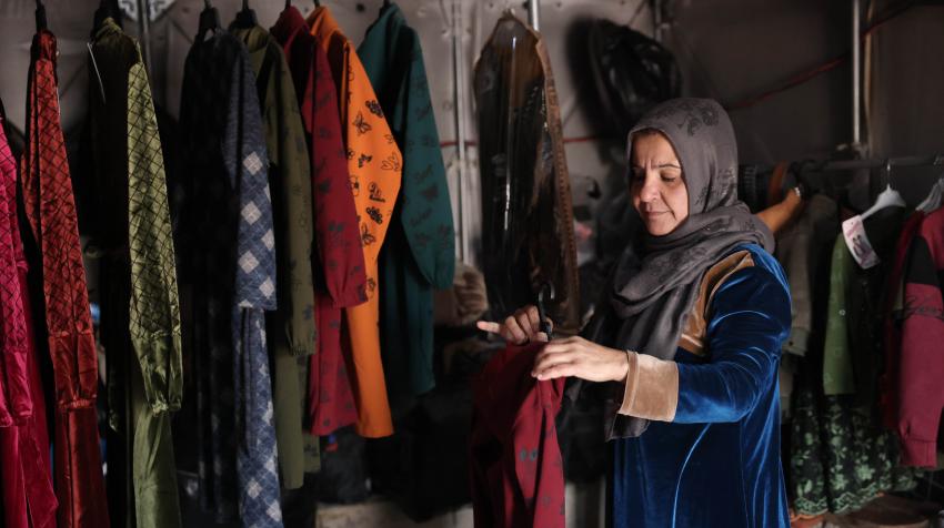 “My wish for 2025 is to open a small shop in my village if only I can return there," says Mirvet, who lives in a camp for displaced people in Idlib, north-west Syria, December 2024. UNOCHA/Ali Haj Suleiman “My wish for 2025 is to open a small shop in my village if only I can return there," says Mirvet, who lives in a camp for displaced people in Idlib, north-west Syria, December 2024. UNOCHA/Ali Haj Suleiman